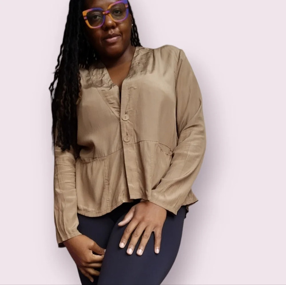 Flax Tops - Flax Long Sleeve Top Size S